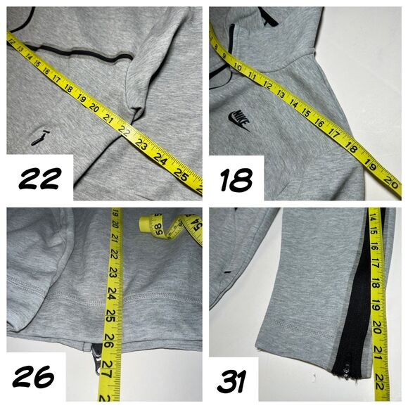 Nike Tech Fleece Windrunner Jacket Womens M Gray Full Zip EUC CW4296-063 - Picture 9 of 13